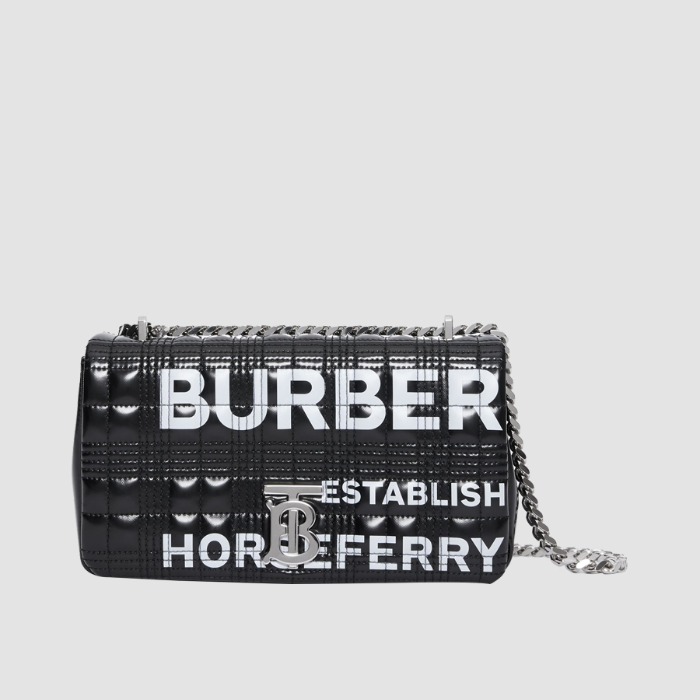 유럽직배송 버버리 스몰 호스페리 프린트 퀼팅 롤라 숄더백 블랙 BURBERRY SMALL HORSEFERRY PRINT QUILTED LOLA BAG 80216191