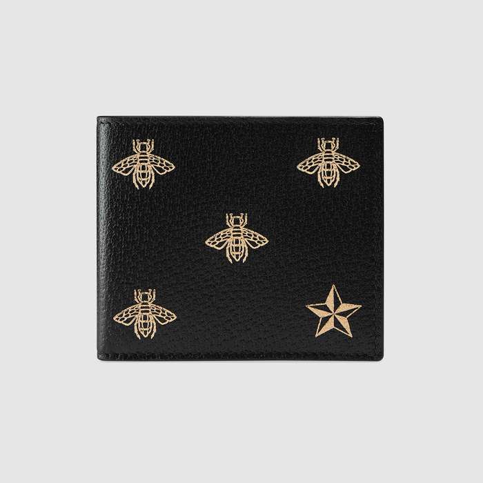 유럽직배송 구찌 GUCCI Bee Star leather bi-fold wallet 495055DJ2KT8474
