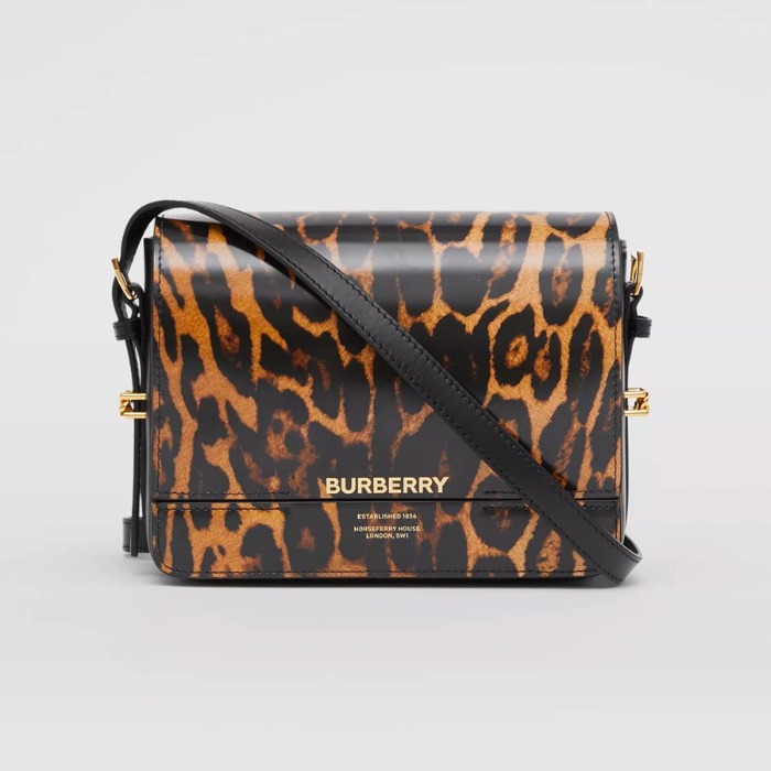 유럽직배송 버버리 그레이스백 BURBERRY Small Leopard Print Leather Grace Bag 80260941