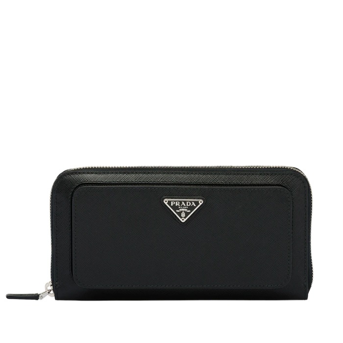유럽직배송 프라다 사피아노 가죽 지퍼 장지갑 블랙 PRADA Saffiano Leather Zip Around Wallet 2ML032_2B8U_F0002