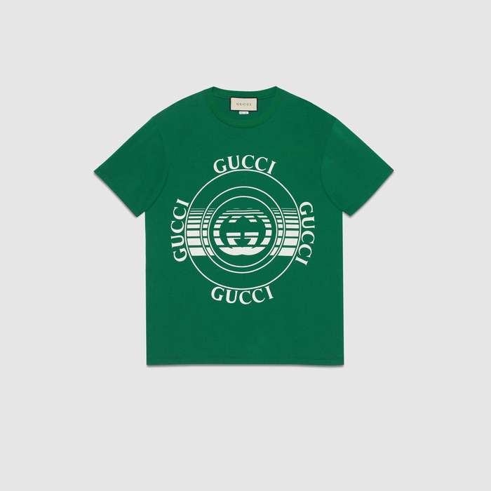 유럽직배송 구찌 GUCCI Gucci - Gucci disk print oversize T-shirt 615044XJCQ83308