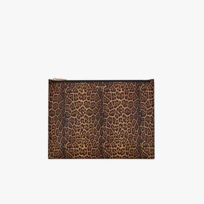 유럽직배송 입생로랑 SAINT LAURENT saint laurent paris medium pouch in leopard-print leather 63509812S0J2673