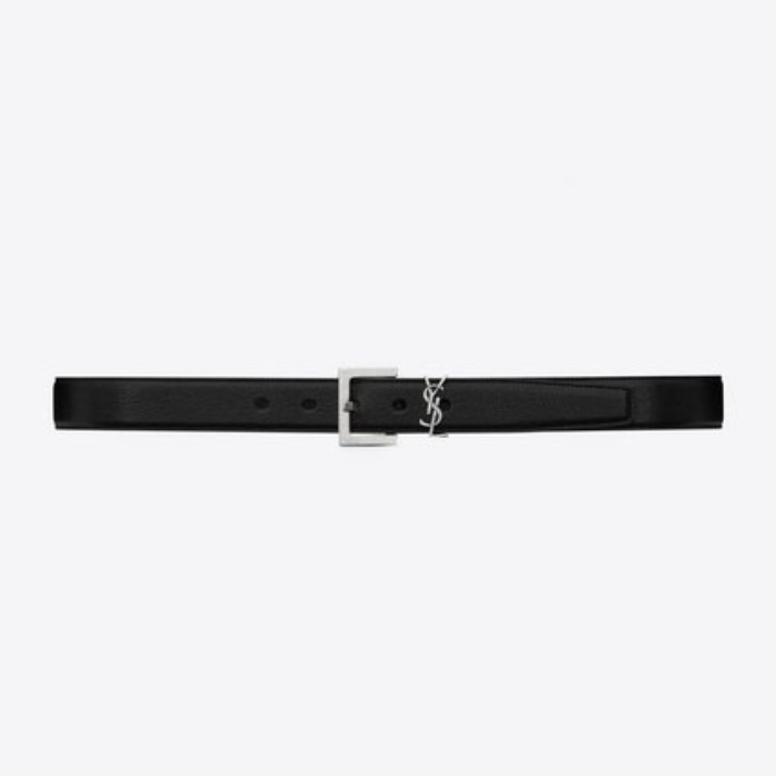 유럽직배송 입생로랑 SAINT LAURENT Monogram belt in black leather 554773BRM0E1000