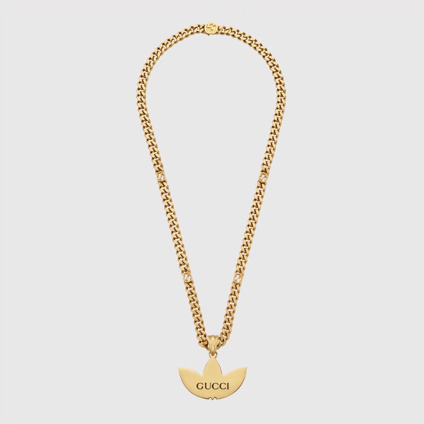 유럽직배송 구찌 목걸이 GUCCI adidas x Gucci gourmette necklace with Trefoil pendant 702926J16318029