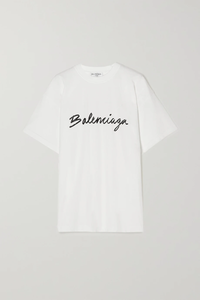 유럽직배송 발렌시아가 티셔츠 BALENCIAGA Printed cotton-jersey T-shirt 1647597284060201