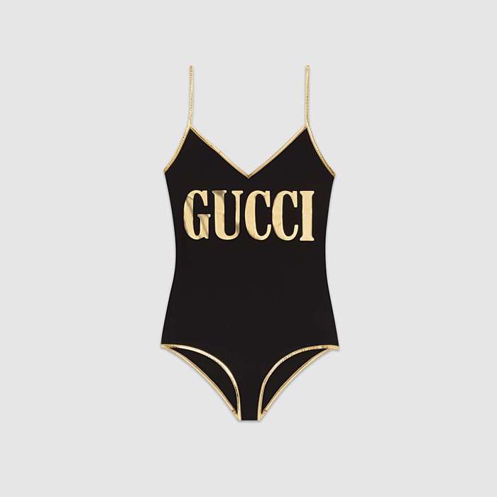 유럽직배송 구찌 GUCCI Stretch fabric swimsuit with Gucci print 574126XJA8Q1082