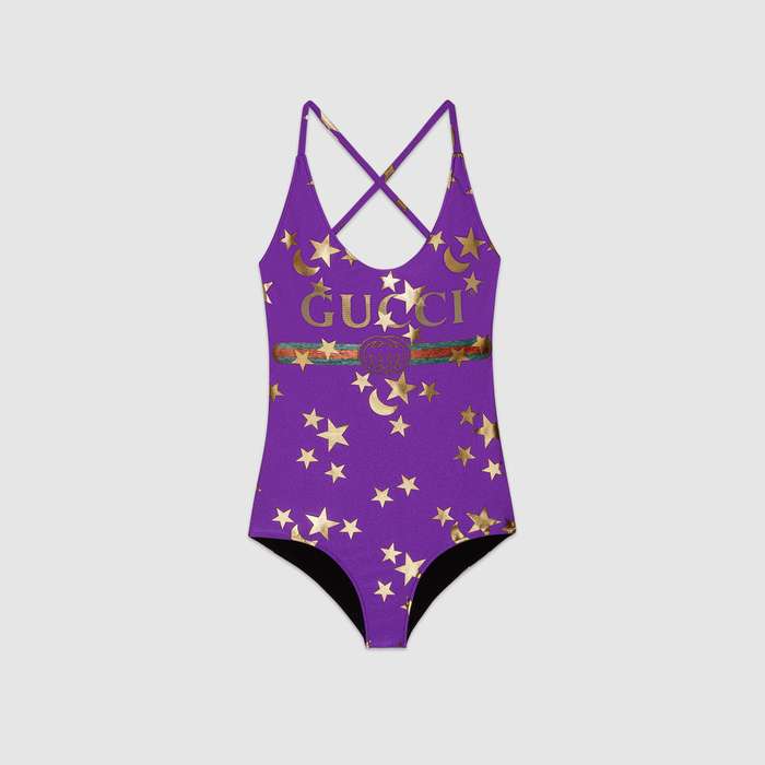유럽직배송 구찌 GUCCI Sparkling swimsuit with Gucci logo 501899XJBGM5504