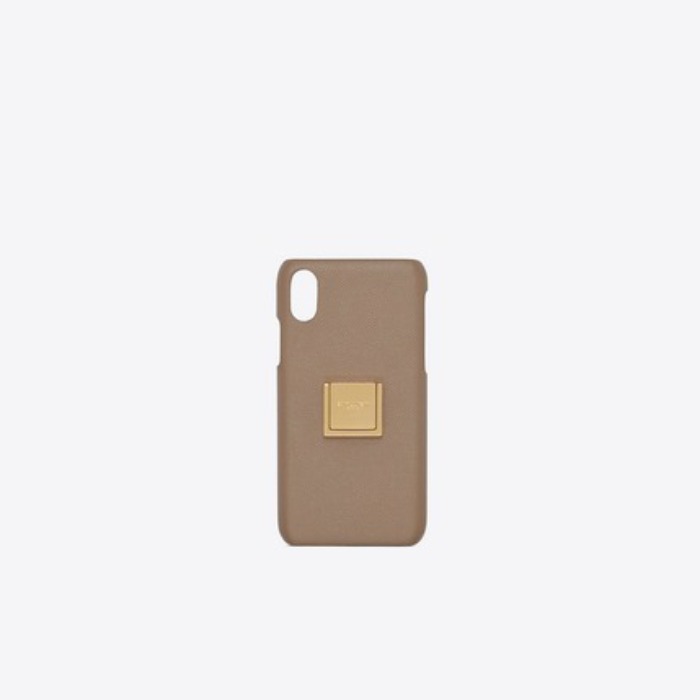 유럽직배송 입생로랑 SAINT LAURENT iPhone XS case with ring in grain de poudre embossed leather  585277BOW0J1722