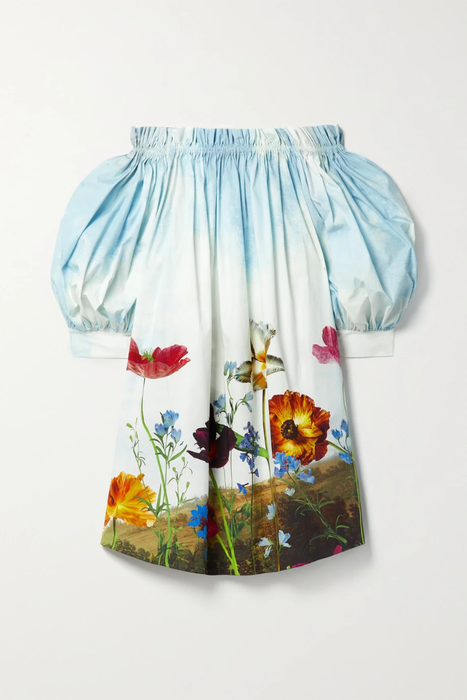 유럽직배송 오스카르데라렌타 OSCAR DE LA RENTA Off-the-shoulder floral-print stretch-cotton poplin blouse 24772899113322651
