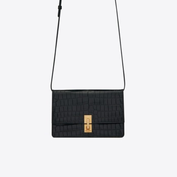 유럽직배송 입생로랑 SAINT LAURENT TESS satchel in crocodile-embossed matte leather 604217DZE0W1000