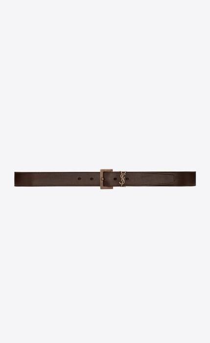 유럽직배송 입생로랑 남성벨트 SAINT LAURENT monogram belt with square buckle in leather 6344400H70B2032