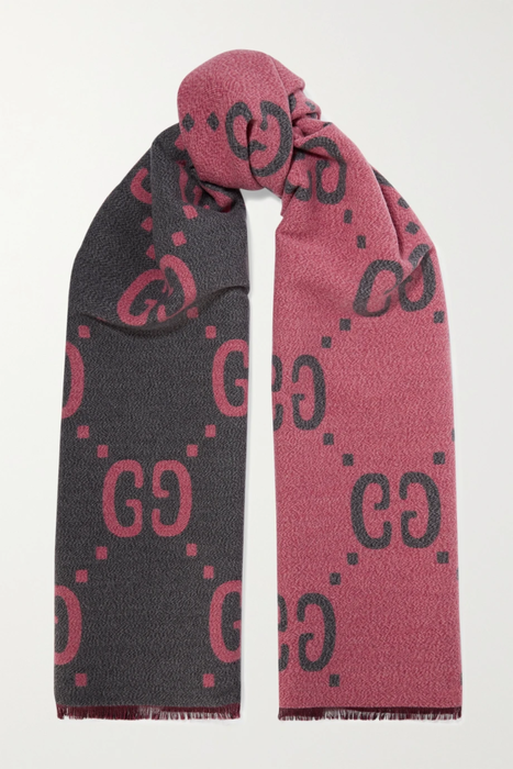 유럽직배송 구찌 스카프 GUCCI Reversible jacquard-knit wool and silk-blend scarf 29419655932625066