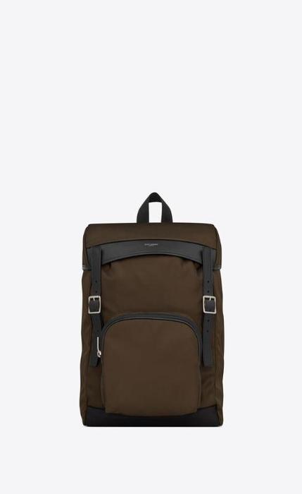 유럽직배송 입생로랑 백팩 SAINT LAURENT city flap backpack in econyl®, smooth leather and nylon 683846FAACY2463