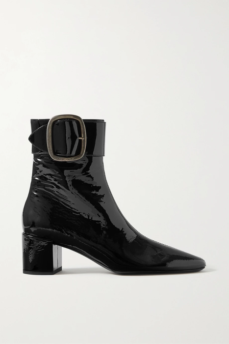 유럽직배송 생로랑 앵클부츠 SAINT LAURENT Joplin buckled patent-leather ankle boots 38063312419948467