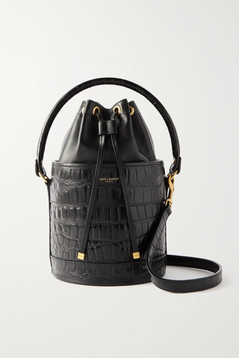 유럽직배송 생로랑 버킷백 SAINT LAURENT Bahia croc-effect leather bucket bag 32027475399731788