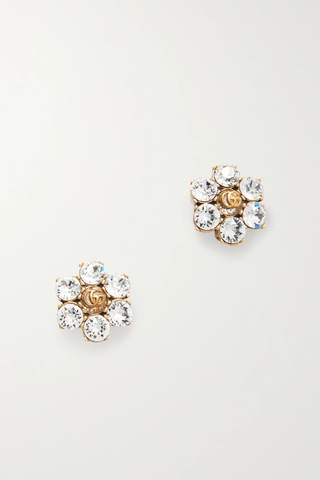 유럽직배송 구찌 클립 귀걸이 GUCCI GG Marmont gold-tone crystal clip earrings 1647597277504486