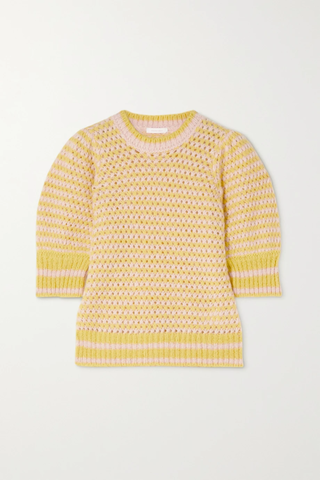 유럽직배송 씨바이 끌로에 스웨터 SEE BY CHLOÉ Striped open-knit sweater 1647597280568641