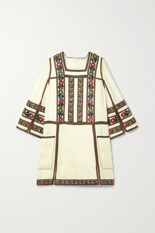 유럽직배송 비타 킨 미니원피스 VITA KIN Yelena crochet-trimmed embroidered linen-gauze mini dress 34344356236934249