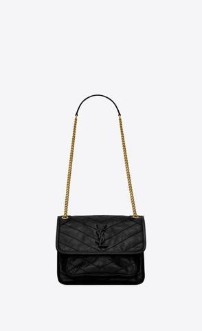 유럽직배송 입생로랑 니키 숄더백 SAINT LAURENT niki baby chain bag in crinkled vintage leather 6331600EN071000