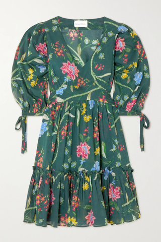 유럽직배송 CARA CARA Millbrook ruffled floral-print cotton-voile mini dress 46376663162684154