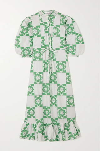 유럽직배송 신디소쿠말로 원피스 SINDISO KHUMALO Bridgette ruffled floral-print cotton-poplin midi dress 1647597284420268