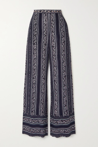 유럽직배송 씨바이 끌로에 팬츠 SEE BY CHLOÉ Florence embellished striped crepe wide-leg pants 1647597285572917