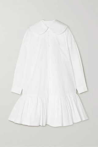유럽직배송 꼼데가르송 미니원피스 COMME DES GARÇONS GIRL Oversized tiered cotton-poplin mini shirt dress 1647597289663512