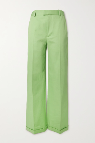 유럽직배송 보테가베네타 팬츠 BOTTEGA VENETA Pleated cotton-twill wide-leg pants 1647597285342076