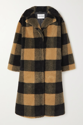 유럽직배송 스탠드스튜디오 코트 STAND STUDIO Maria oversized checked fleece coat 43769801094964253