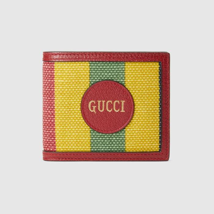 유럽직배송 구찌 GUCCI Gucci Baiadera stripe canvas bi-fold wallet 6256002BVAT8946
