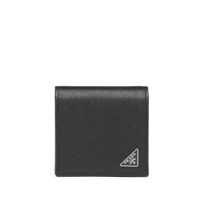 유럽직배송 프라다 사피아노 가죽 동전지갑 블랙 PRADA Saffiano Leather Coin Purse 2MM002_QHH_F0002