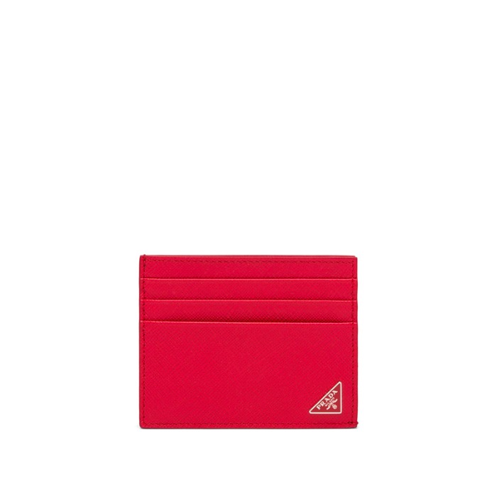 유럽직배송 프라다 사피아노 가죽 카드홀더 레드 PRADA Saffiano leather card holder 2MC223_QHH_F068Z