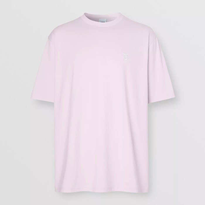 유럽직배송 버버리 남성 모노그램 모티프 코튼 티셔츠 페일 티슬 BURBERRY Man Monogram Motif Cotton T-shirt 80319111