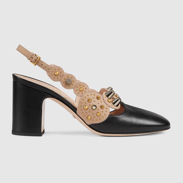 유럽직배송 구찌 GUCCI Gucci Women&#039;s mid-heel pump with studs 626223BTMQ01082