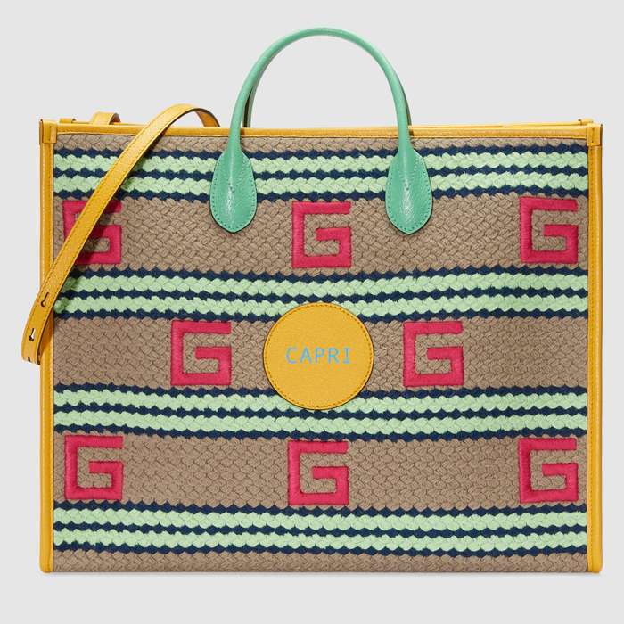 유럽직배송 구찌 GUCCI Gucci Capri striped tote bag 6303802BMGG9688