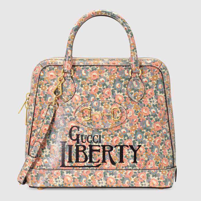 유럽직배송 구찌 GUCCI Gucci - Gucci Horsebit 1955 Liberty London top handle bag 62085013KDE5964