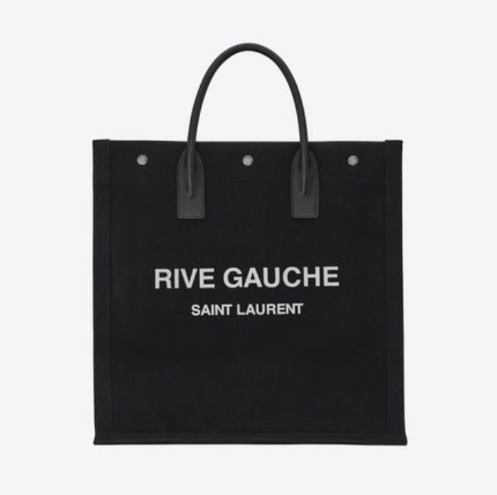 유럽직배송 입생로랑 SAINT LAURENT RIVE GAUCHE N/S tote bag in printed canvas and leather 63253996N9E1070