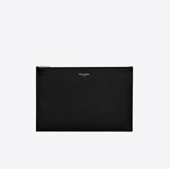 유럽직배송 입생로랑 SAINT LAURENT SAINT LAURENT medium flat pouch in shiny leather 63682203P0J1000
