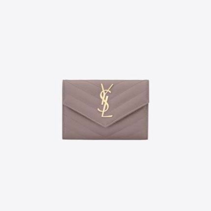 유럽직배송 입생로랑 SAINT LAURENT monogram small envelope wallet in grain de poudre embossed leather 414404BOW0J1202
