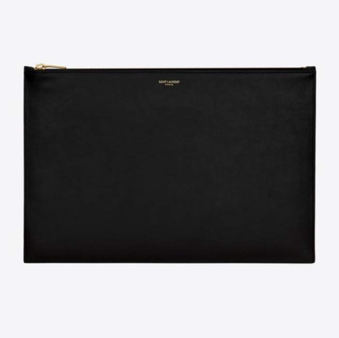 유럽직배송 입생로랑 SAINT LAURENT SAINT LAURENT XL flat pouch in shiny leather 63682403P0J1000