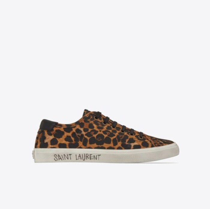 유럽직배송 입생로랑 SAINT LAURENT MALIBU sneakers in leopard-print canvas and leather 6064081VV102038
