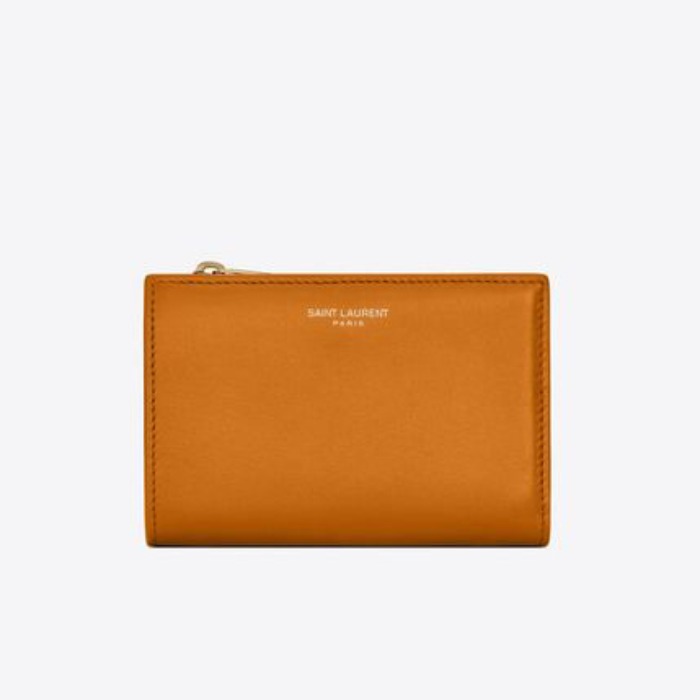 유럽직배송 입생로랑 SAINT LAURENT bi-fold zip wallet in matte leather 5800581JB0W7608