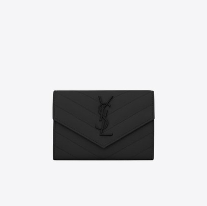유럽직배송 입생로랑 SAINT LAURENT MONOGRAM small envelope wallet in grain de poudre embossed leather 414404BOW081000