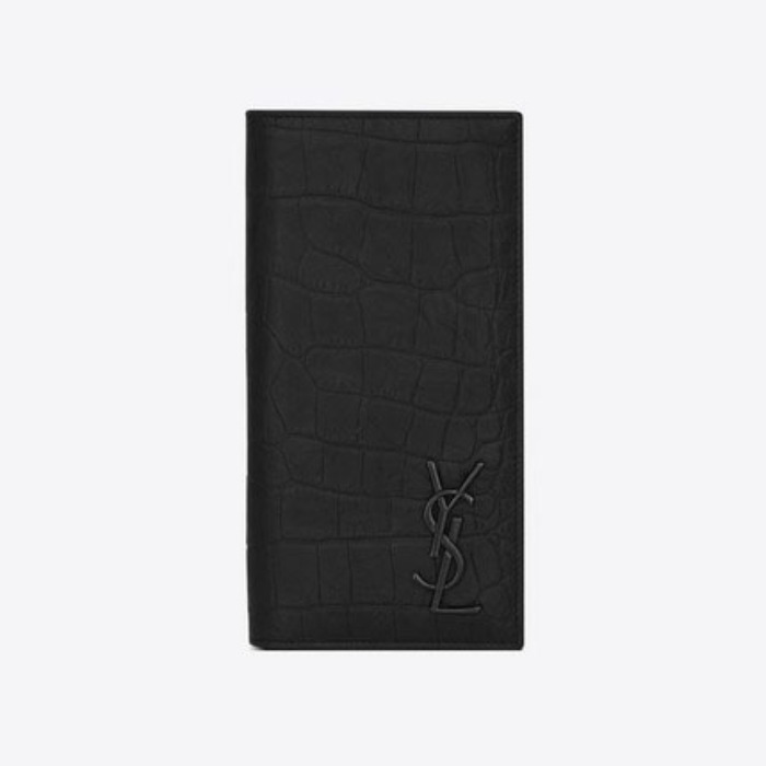 유럽직배송 입생로랑 SAINT LAURENT monogram continental wallet in crocodile embossed leather 529981C9H0U1000
