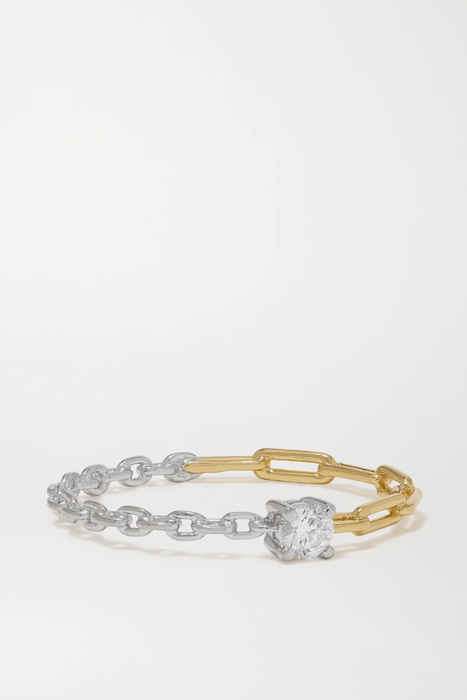 유럽직배송 YVONNE LÉON 18-karat yellow and white gold diamond ring 19971654707453549