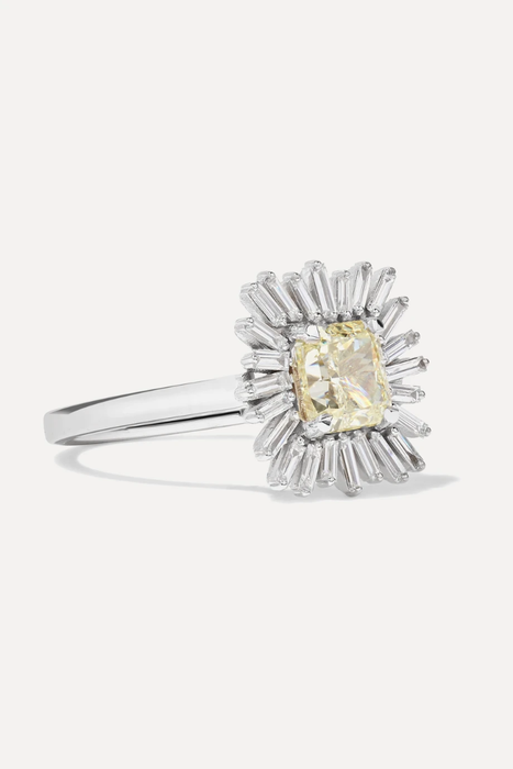 유럽직배송 SUZANNE KALAN 18-karat white gold diamond ring 2499567820087446