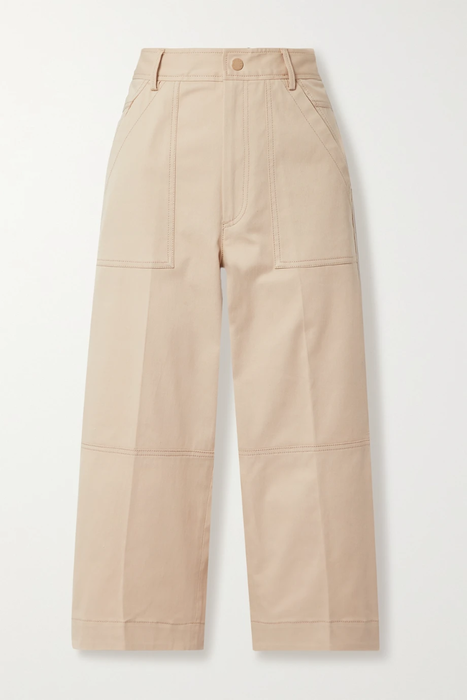 유럽직배송 몽클레어 MONCLER Cropped cotton-blend gabardine pants 23471478576254746