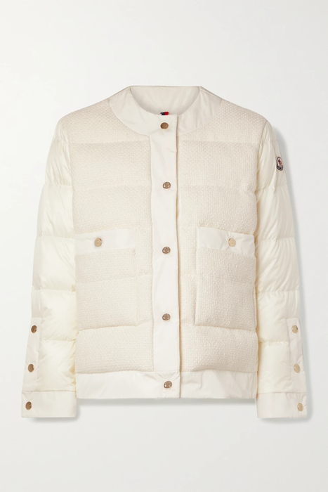 유럽직배송 몽클레어 MONCLER Miriam quilted cotton-blend tweed and shell down jacket 23471478575922520