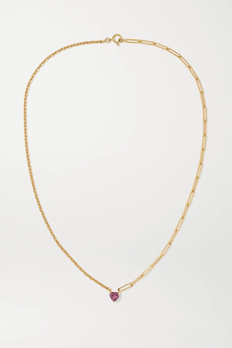 유럽직배송 YVONNE LÉON 18-karat gold rhodolite necklace 19971654707450981