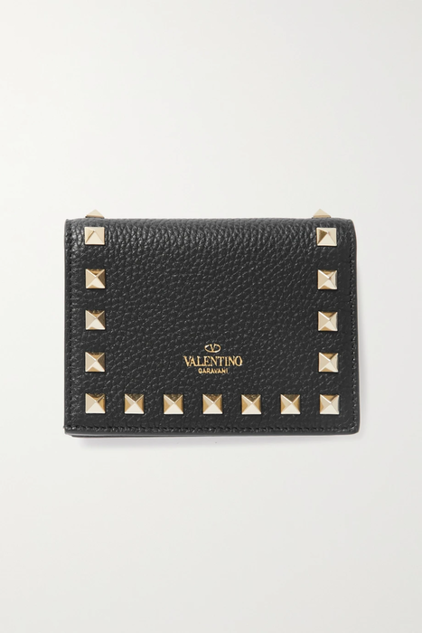 유럽직배송 발렌티노 VALENTINO Valentino Garavani Rockstud textured-leather wallet 22527730566001745